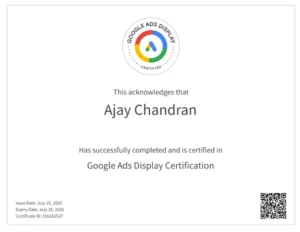 best digital marketing strategist in Alappuzha, certified in google display ads