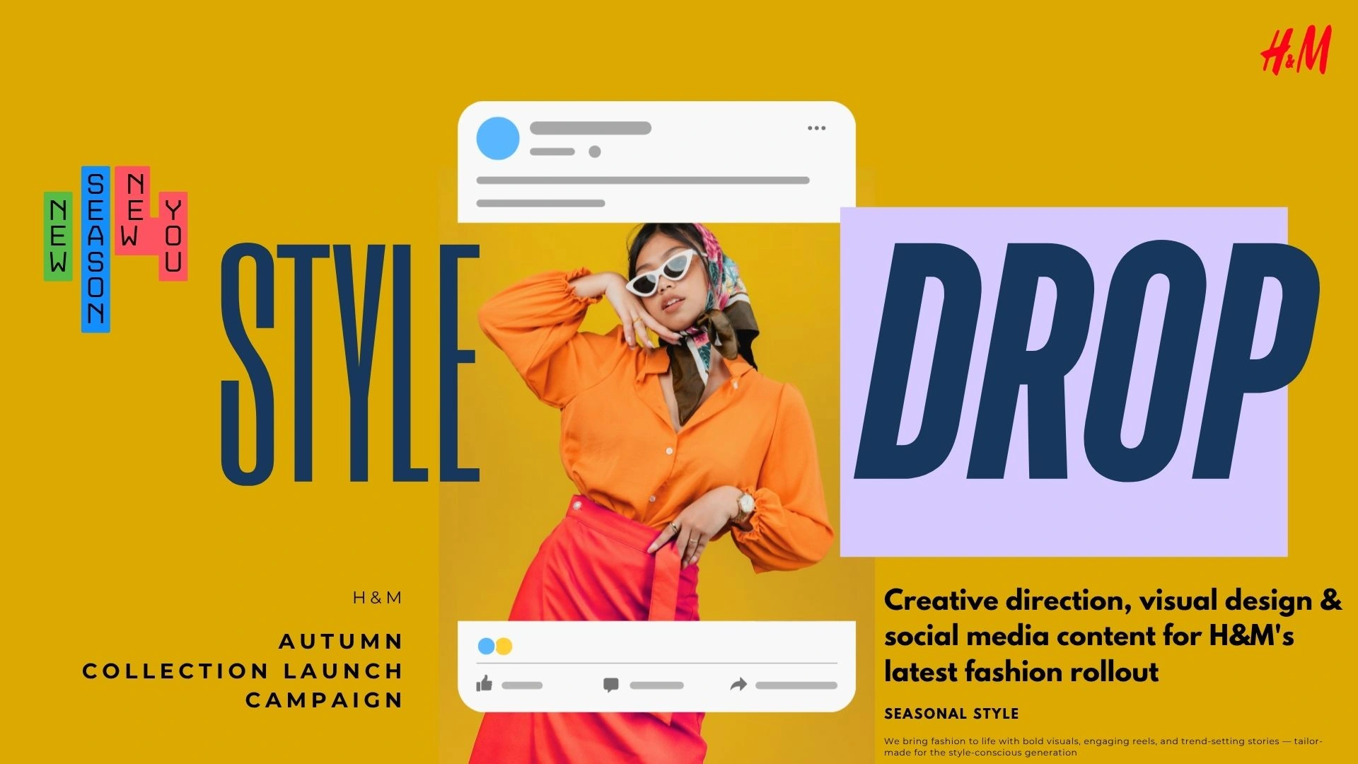 Bold fashion rollout creative for H&M campaign designed by the best digital marketing strategist in